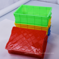 370*240*110 blue/red/yellow disposable plastic square instrument storage turnover box basin